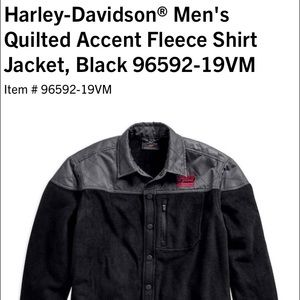 Harley-Davidson Men's Quilted Fleece Shirt/Jacket